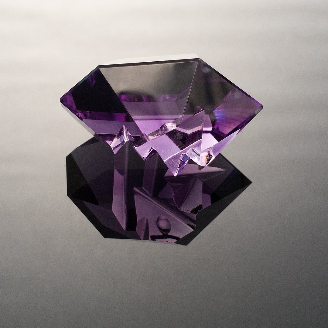 Gem Carving - Amethyst - Innerscape - 64.39ct by Doug Menadue