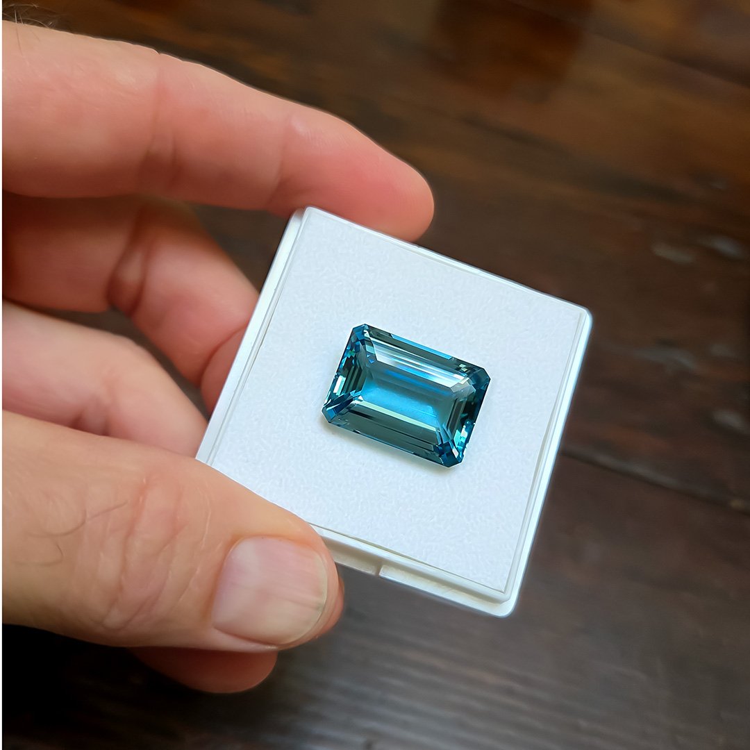 Madagascan Santa Maria Blue Aquamarine - Emerald Cut - 26.58ct