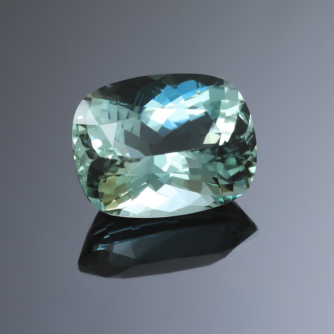 Madagascan Seafoam Green Beryl - Rectangle Cushion - 8.95ct