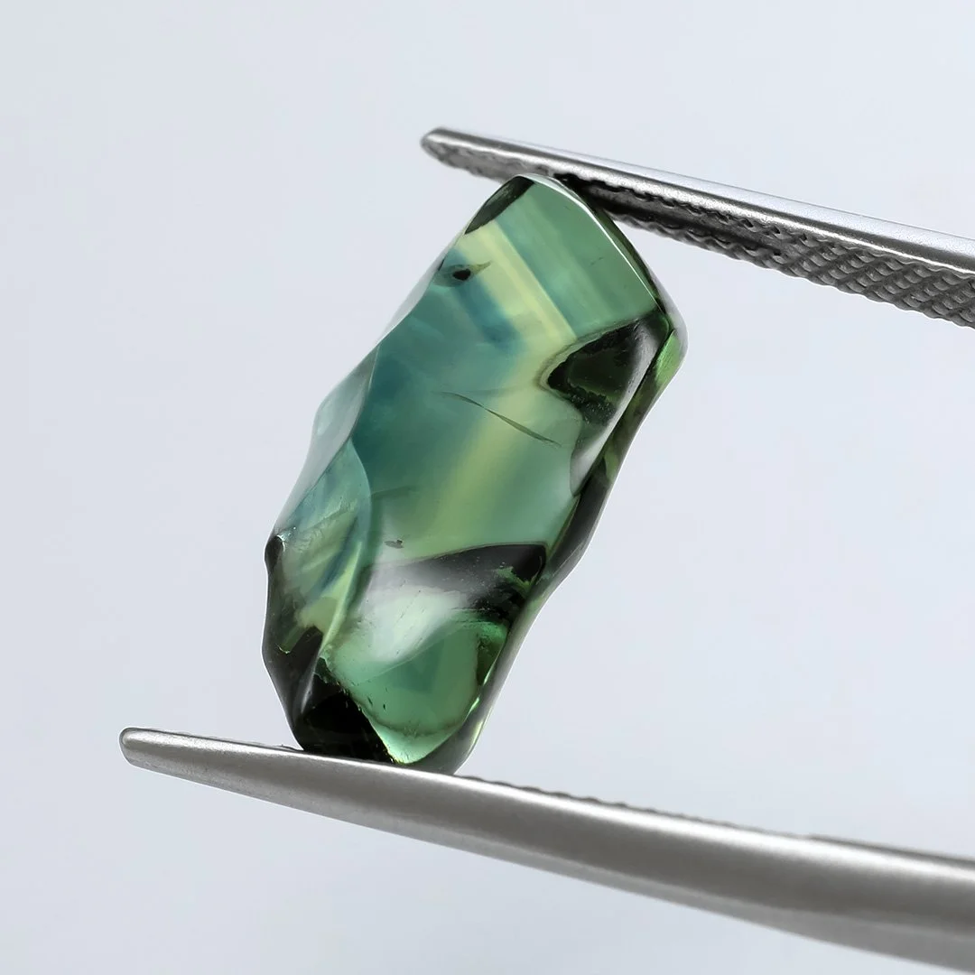 Australian Blue Green Sapphire - Skin Polish - 6.82ct