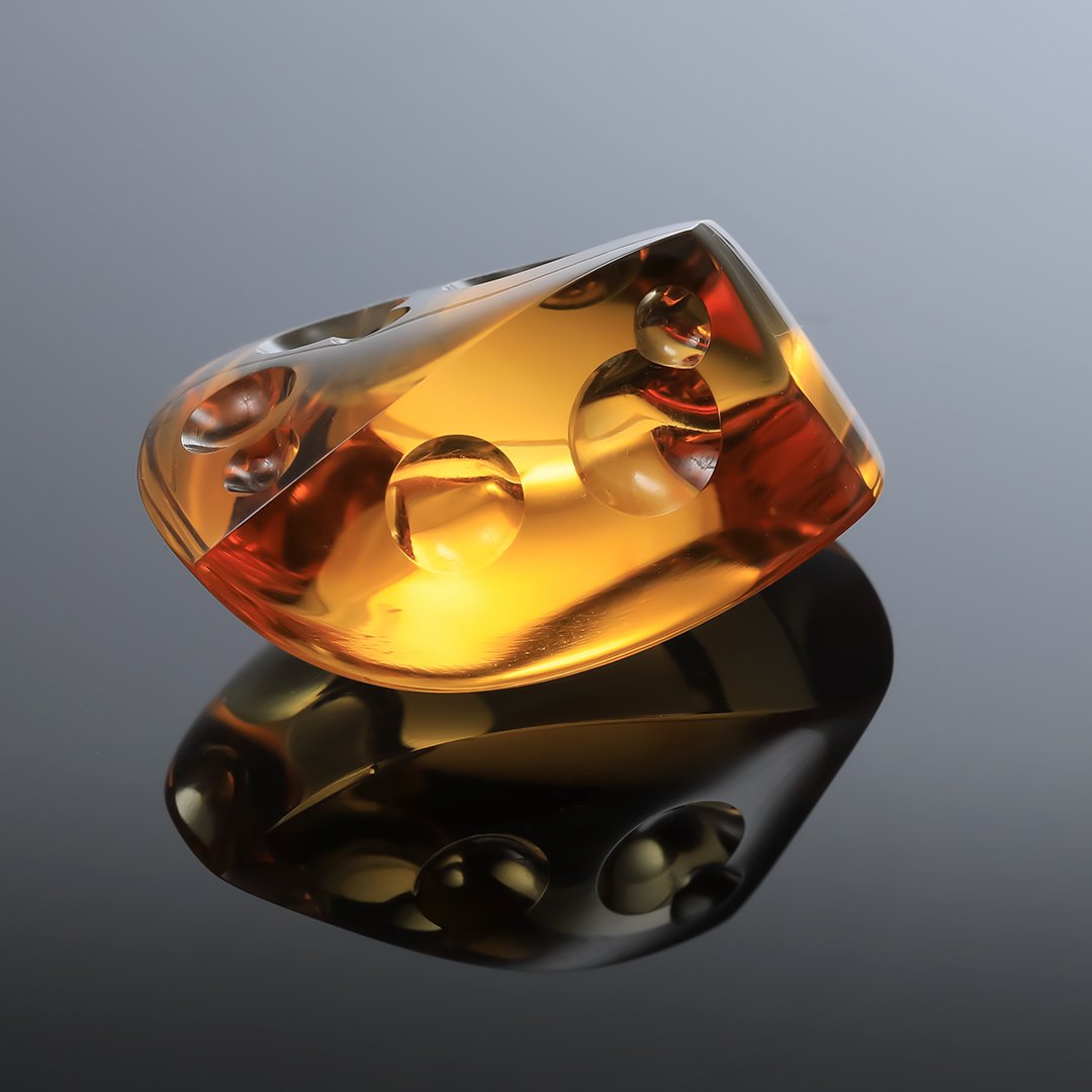 Citrine - Innerscape Ember - 37.62ct - Gem Carving by Doug Menadue, Sydney