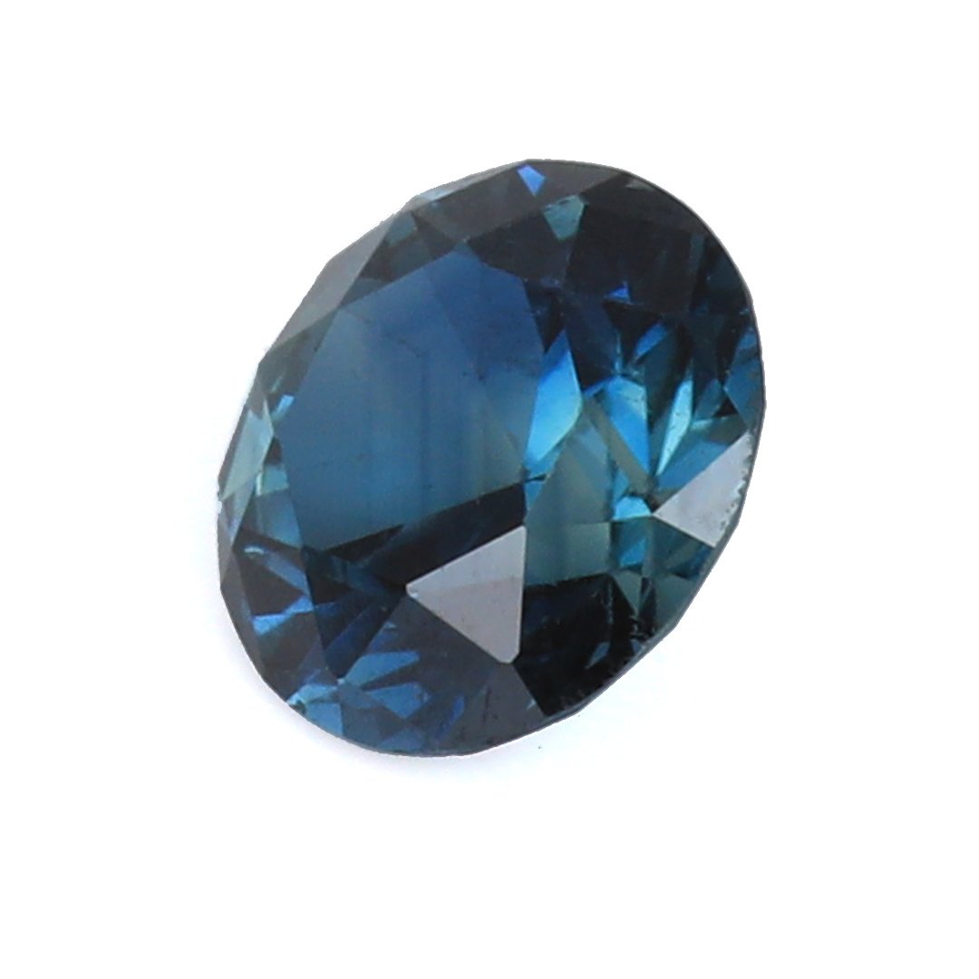 Bespoke Gems - Australian Green Blue Parti Sapphire - Round Brilliant - 0.98ct