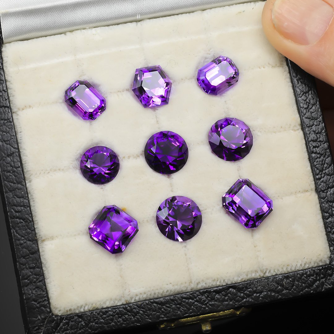 Australian Binbee Amethysts - Set of Nine - 54.1tcw