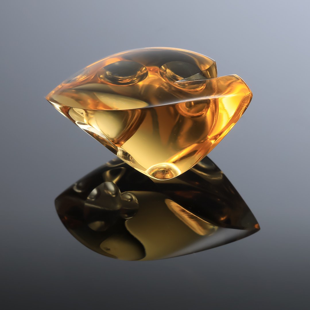 Citrine - Innerscape Ember - 23.43ct - Gem Carving by Doug Menadue, Sydney Australia