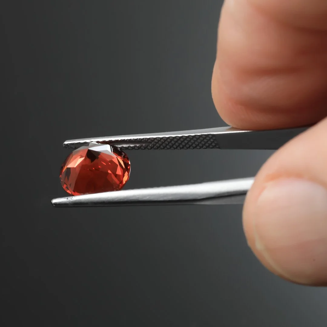 Tanzanian Tanga Red Garnet - Double Cut Brilliant - 3.65ct