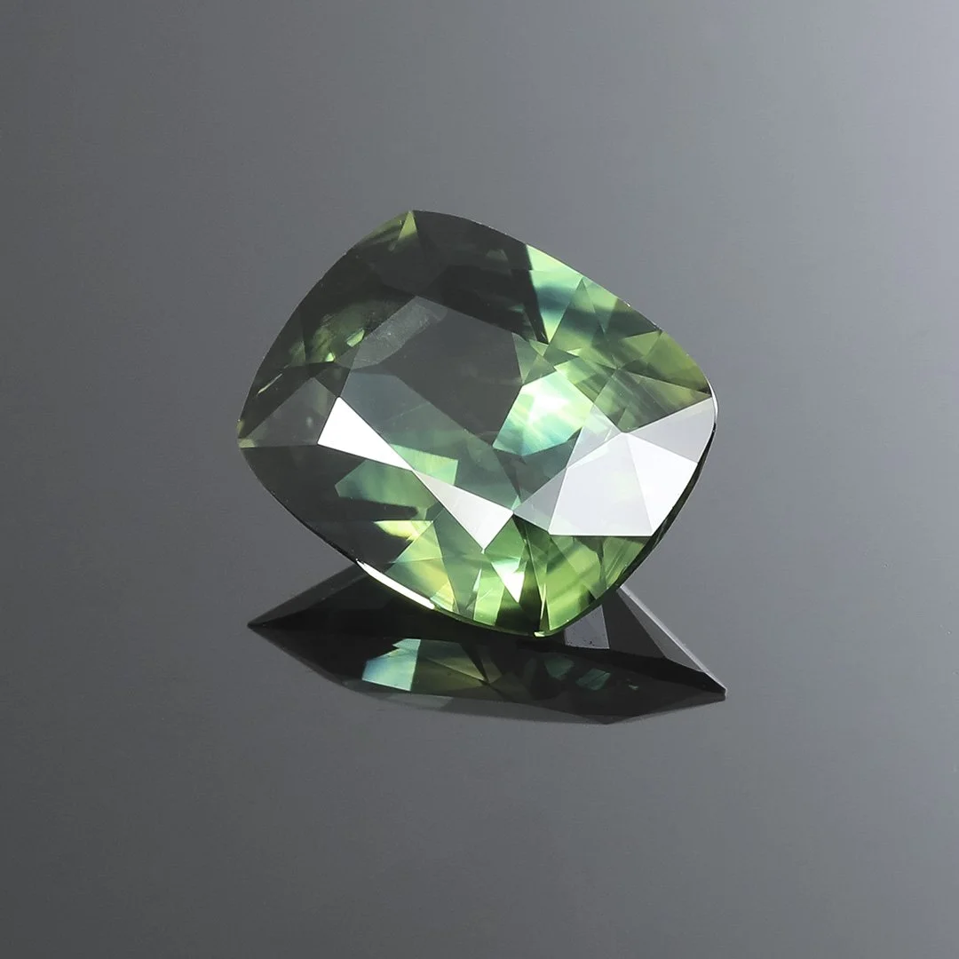 Australian Blue Green Sapphire - Rectangle Cushion - 3.35ct