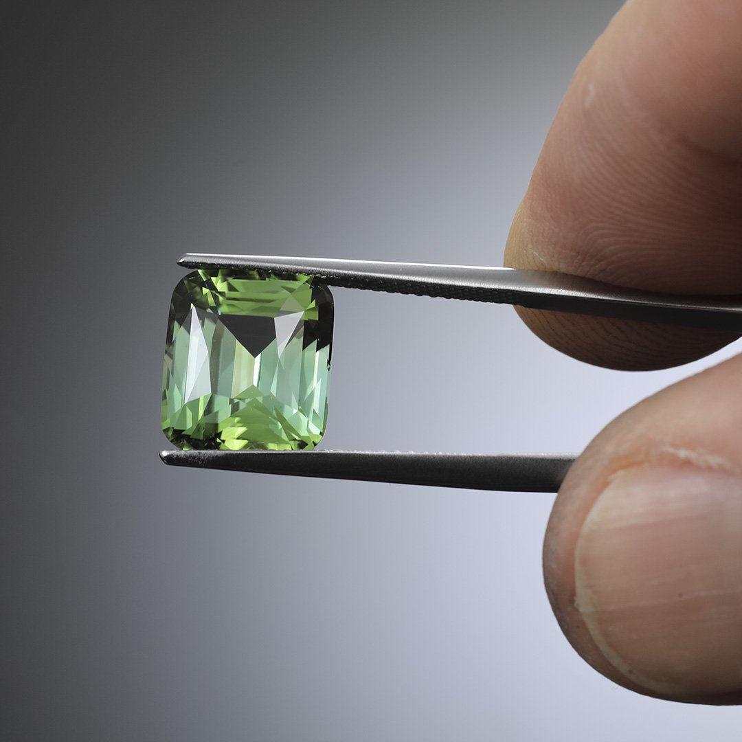 Brazilian Green Tourmaline - Rectangle Cushion - 6.29ct