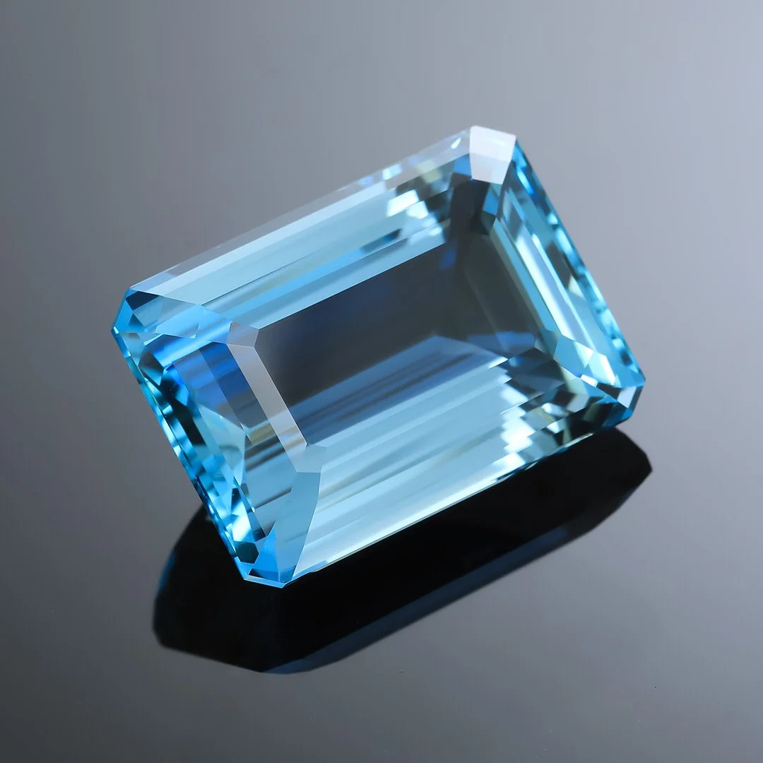 Madagascan Santa Maria Blue Aquamarine - Emerald Cut - 26.58ct