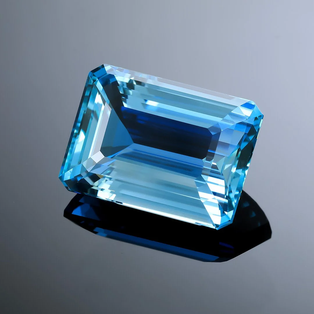 Madagascan Santa Maria Blue Aquamarine - Emerald Cut - 26.58ct