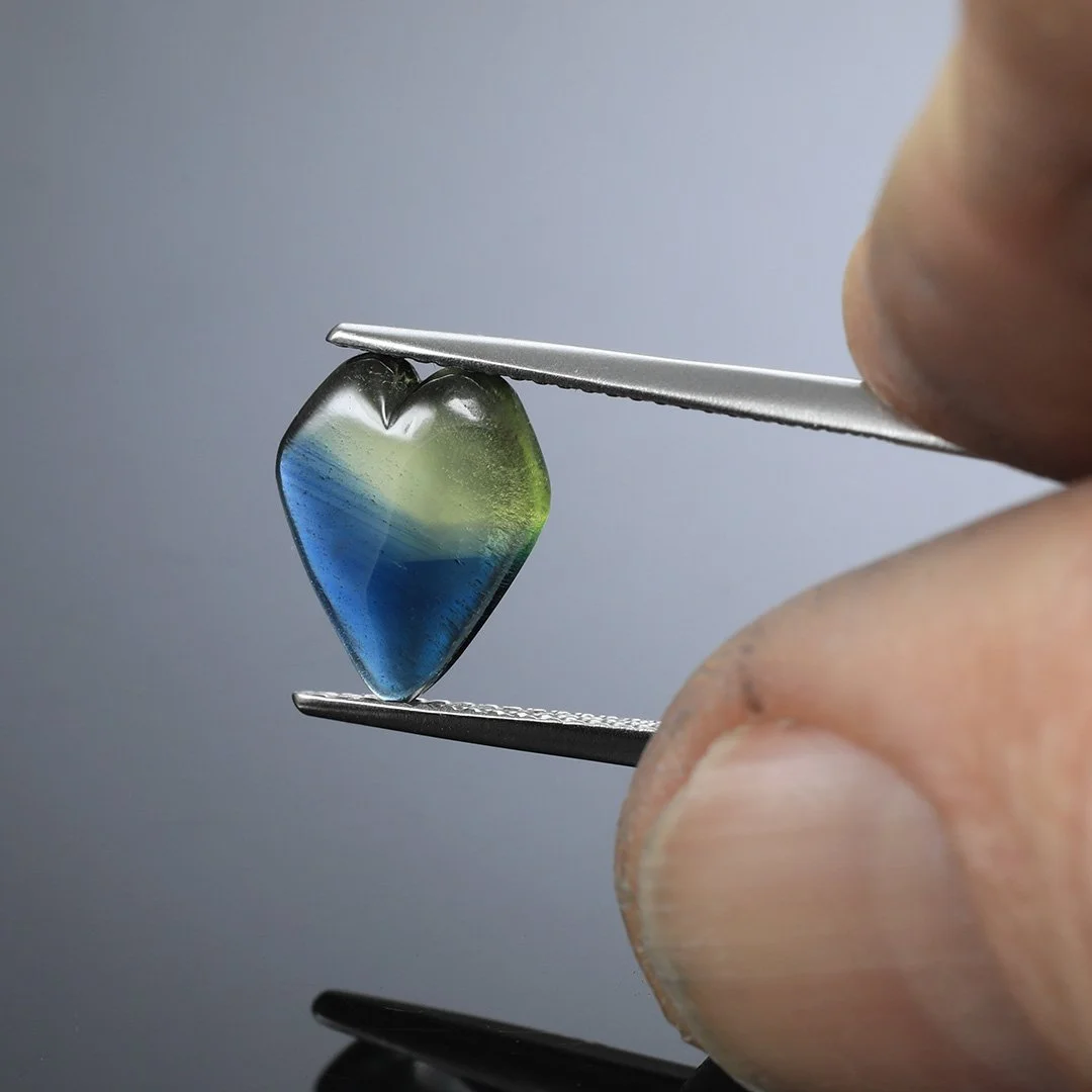 Australian Parti Sapphire - Skin Polish - Heart - 2.78ct