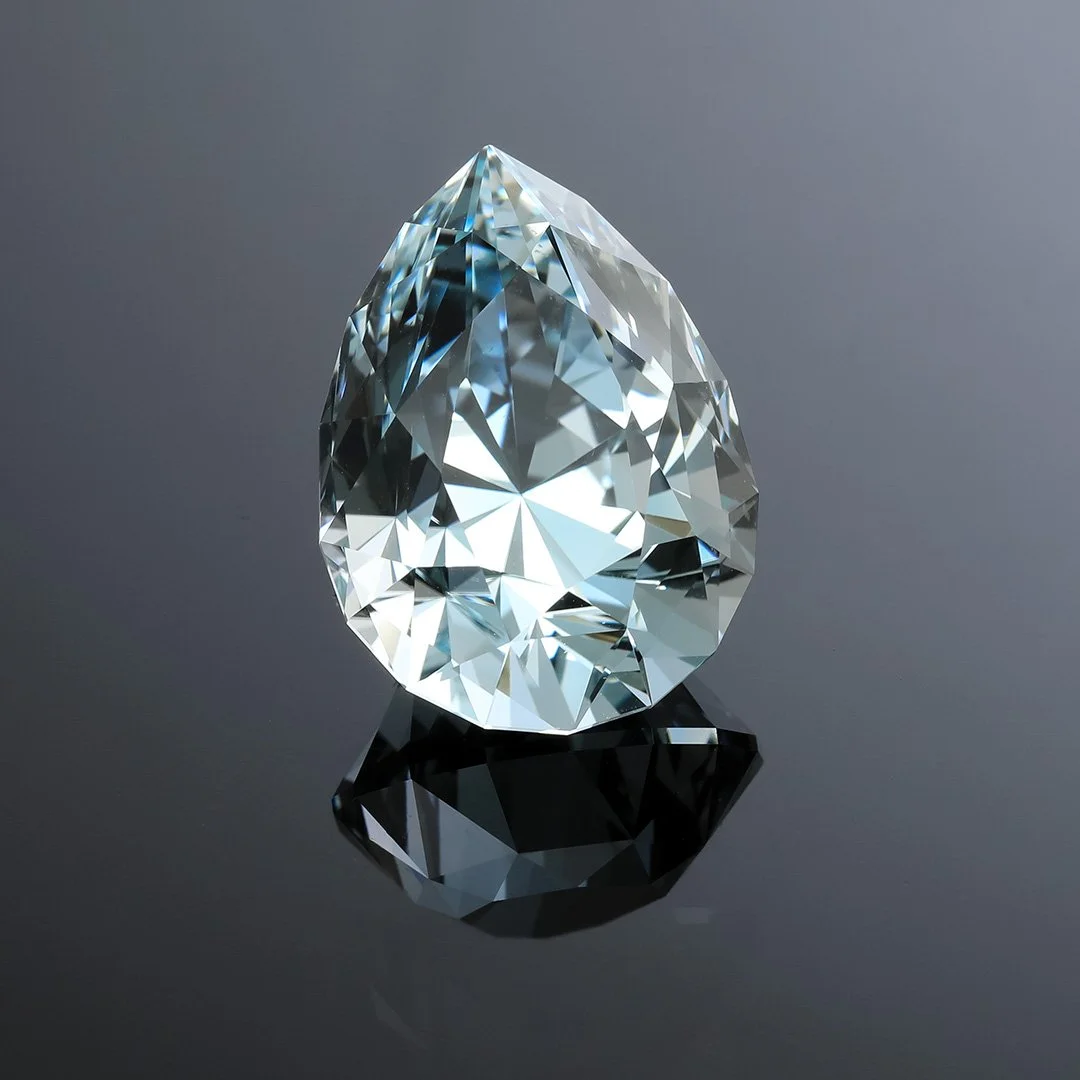Australian O'Briens Creek Natural Blue Topaz - Supernova Pear - 43.06ct