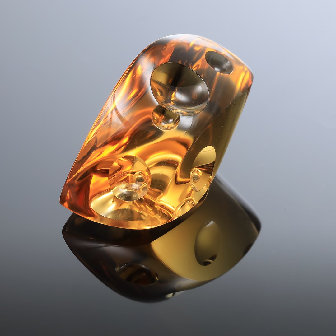 Citrine - Innerscape Ember - 30.52ct - Gem Carving by Doug Menadue, Sydney Australia