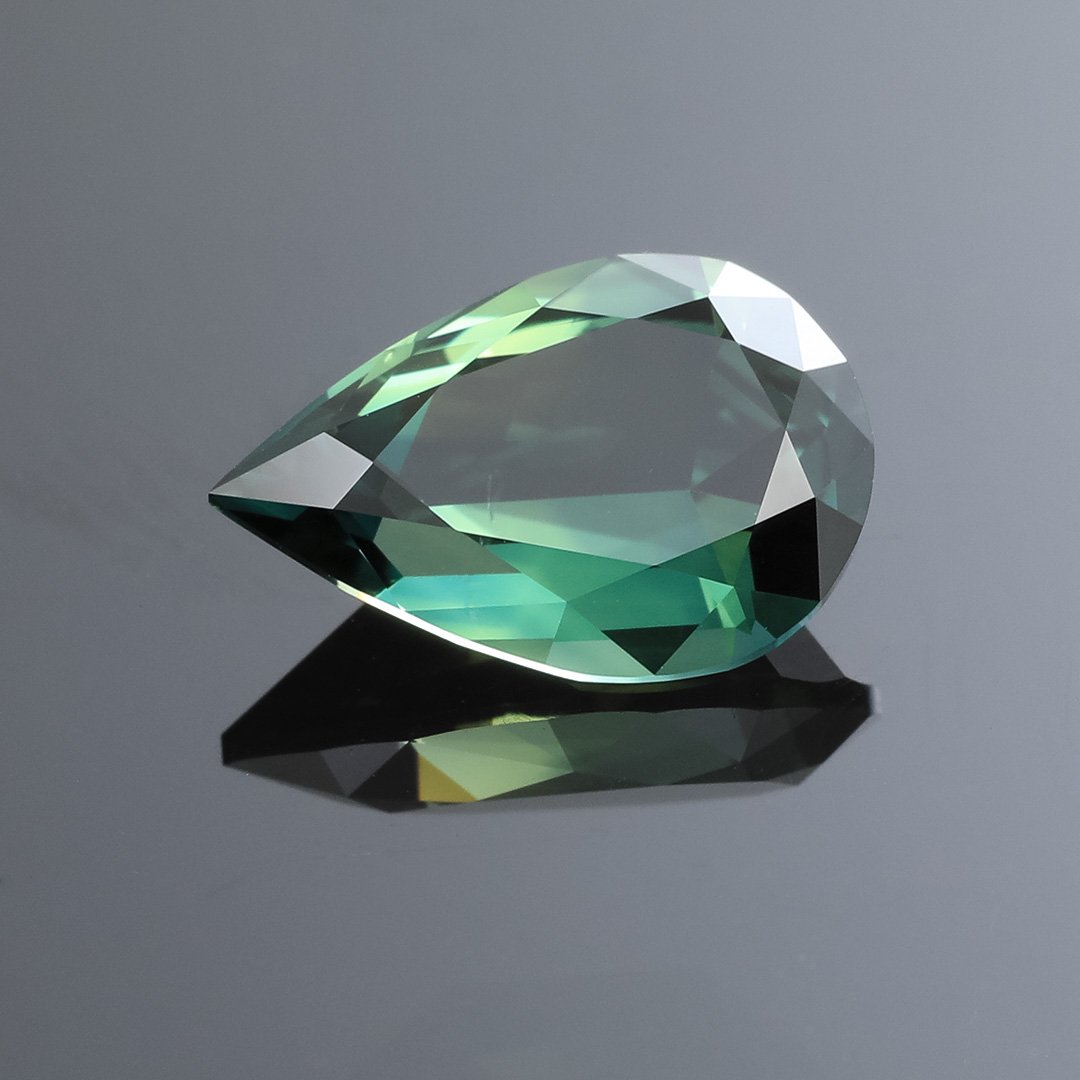 Australian Blue Green Sapphire - Pear - 2.69ct