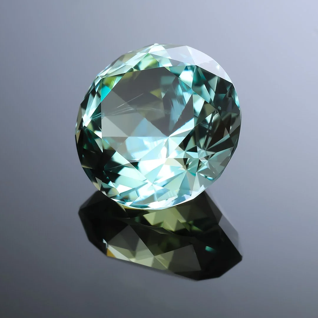 Australian O'Briens Creek Natural Green Topaz - Supernova Round - 19.85ct