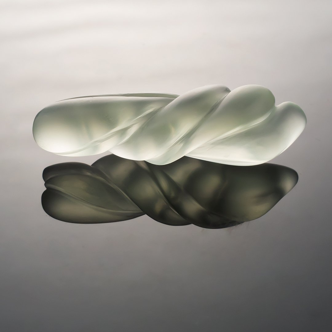 Gem Carving - Prasiolite - Twist - 40.89ct by Doug Menadue