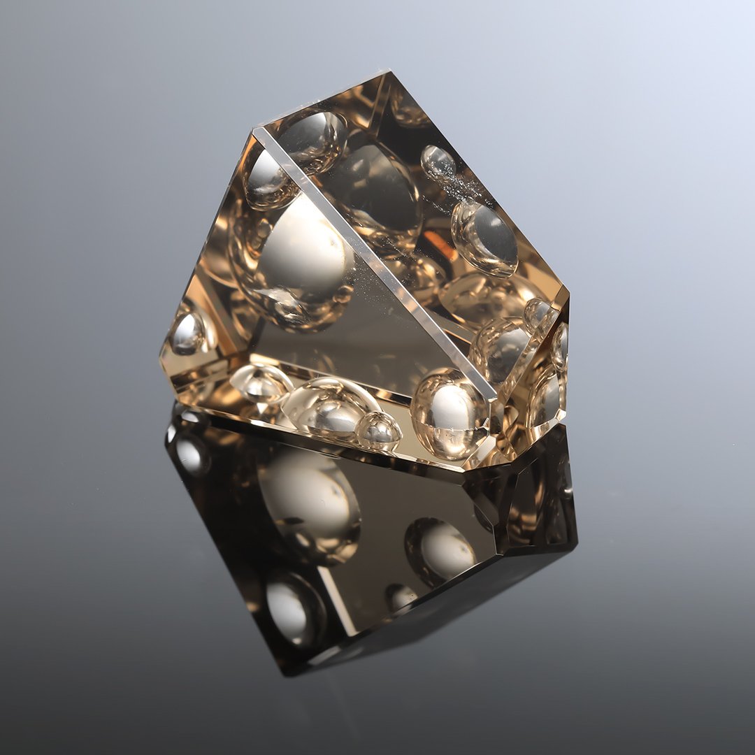 Smoky Quartz - Innerscape - 38.26ct - Bespoke gem carving by Doug Menadue, Sydney, Australia