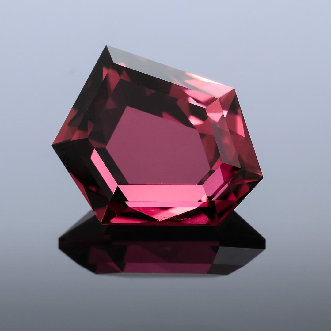 Pink Tourmaline - Freeform Hexagon Portrait Cut - 3.86ct