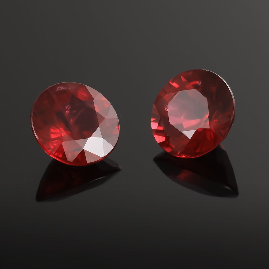 Ruby - Matched Pair Round - 2.3ct
