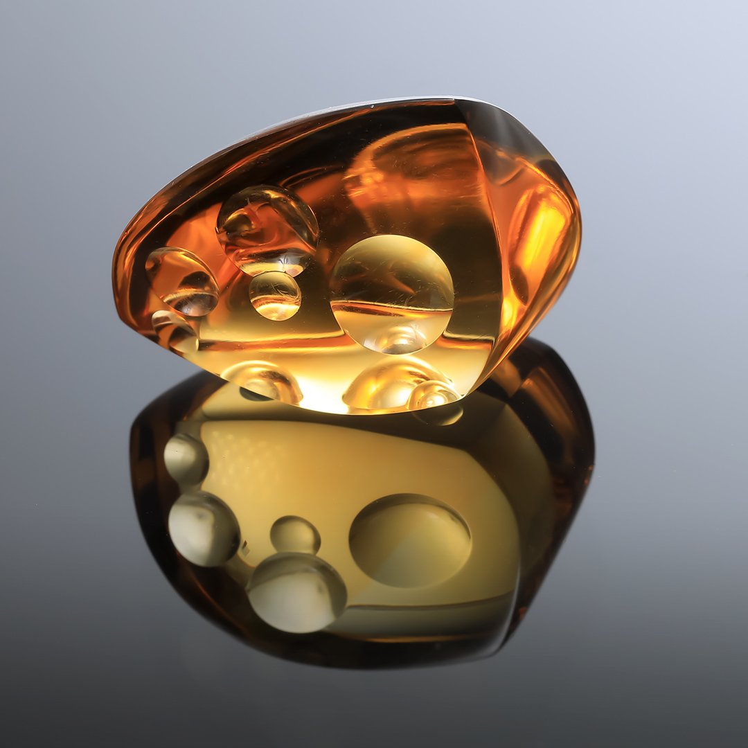 Citrine - Innerscape Ember - 37.62ct - Gem Carving by Doug Menadue, Sydney