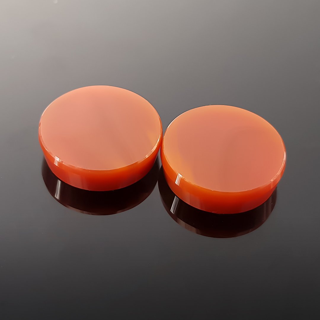 Australian Carnelian - Round Disc Pair - 18.41tcw by Doug Menadue