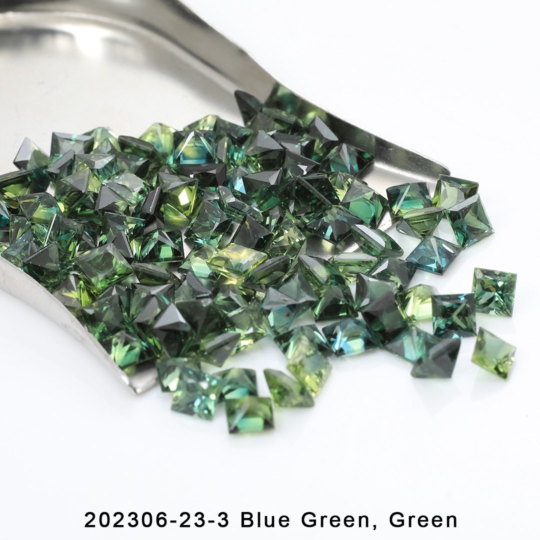 Australian Sapphires - Melee - Square Princess Cut - 4.1mm - Green