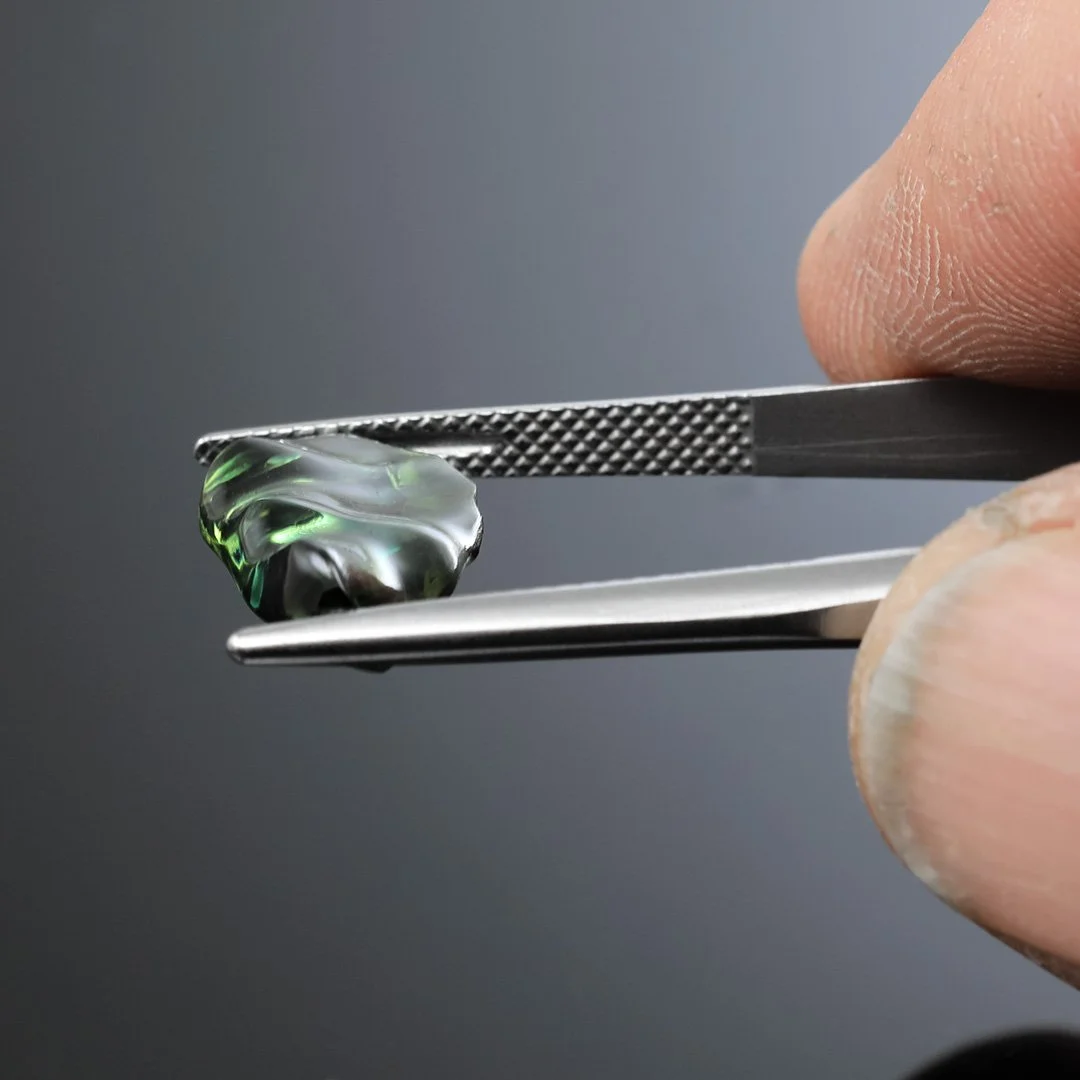 Australian Blue Green Sapphire - Skin Polish - 6.82ct