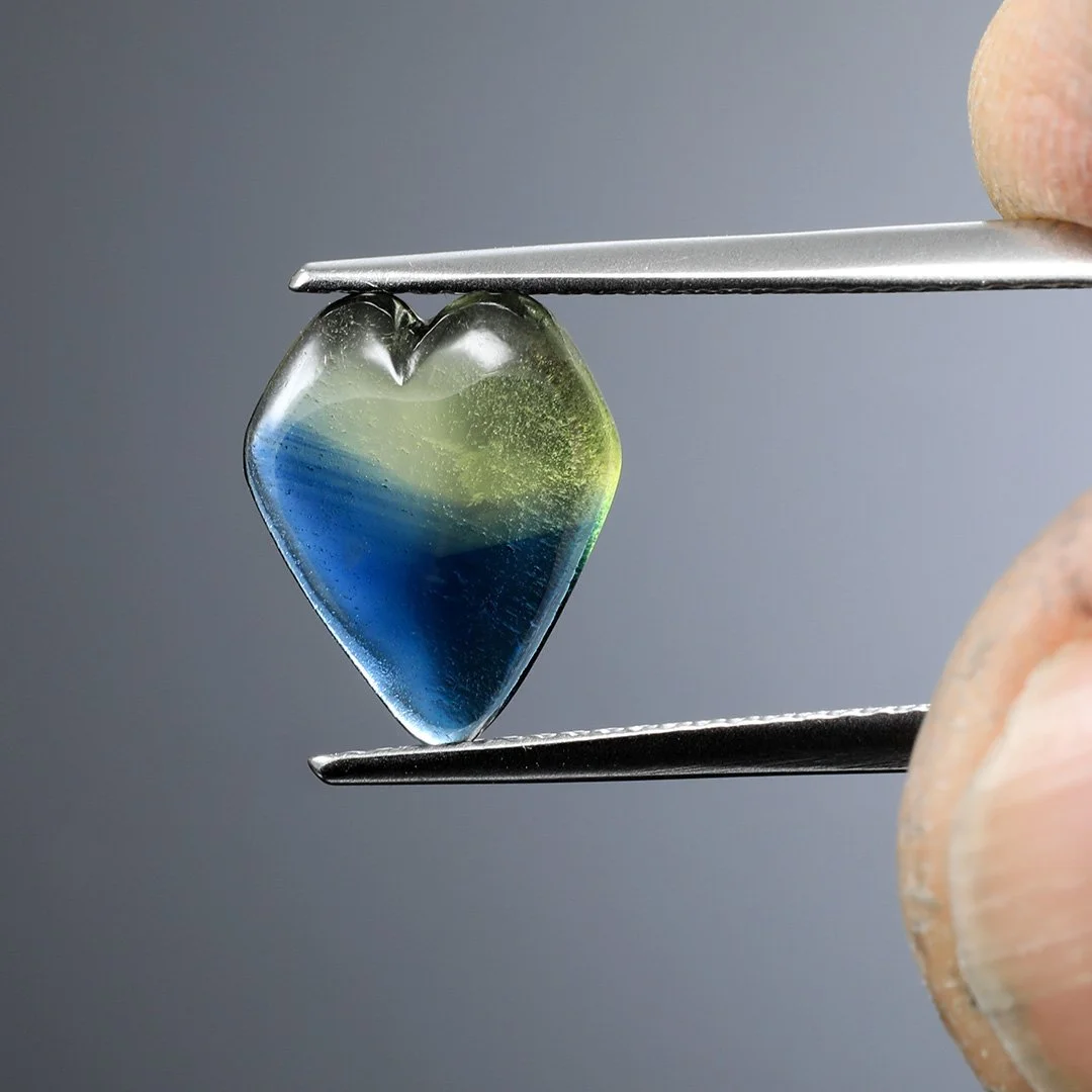 Australian Parti Sapphire - Skin Polish - Heart - 2.78ct