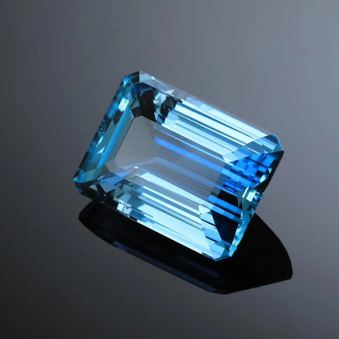 Madagascan Santa Maria Blue Aquamarine - Emerald Cut - 26.58ct