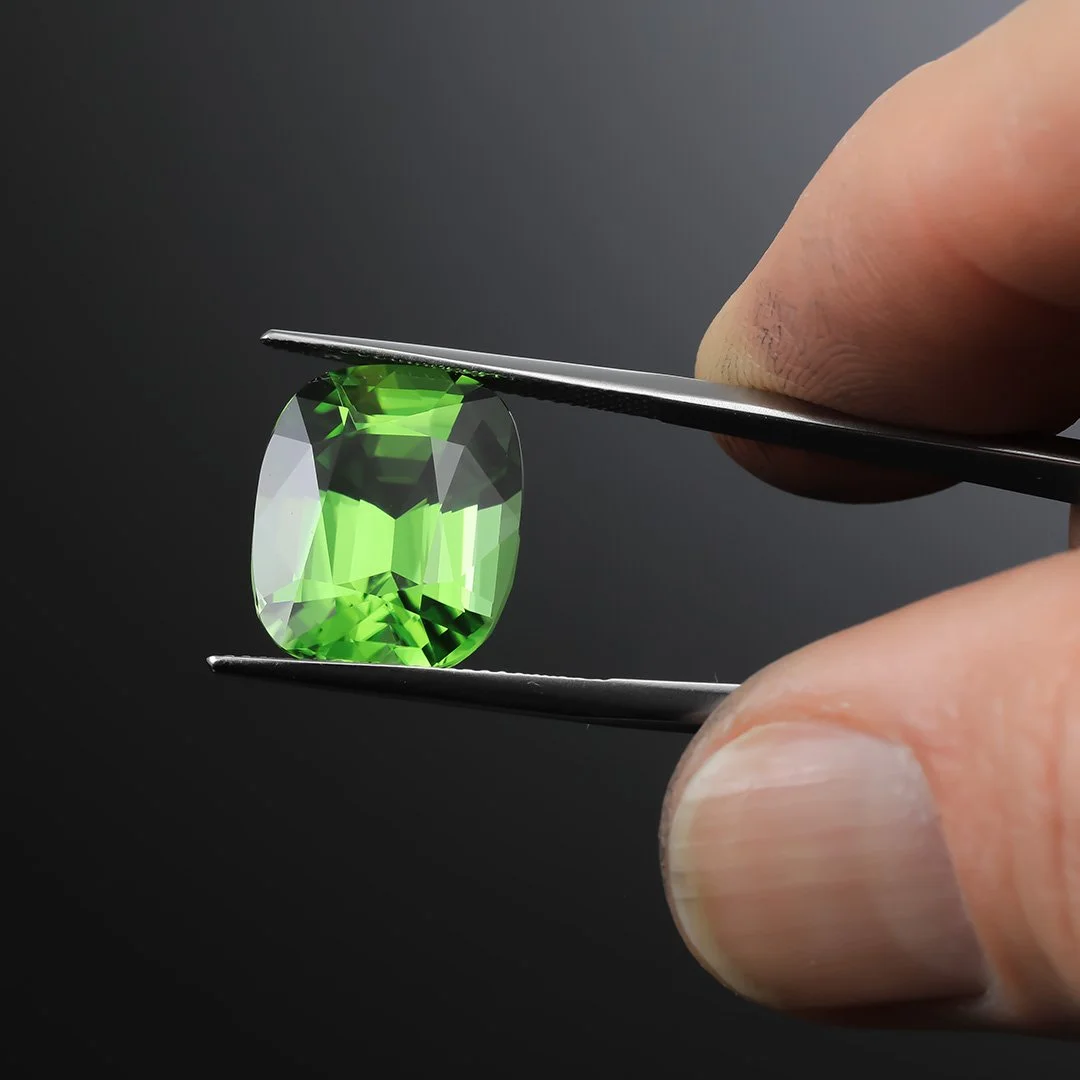 Burmese Peridot - Cushion Cut - 14.1ct