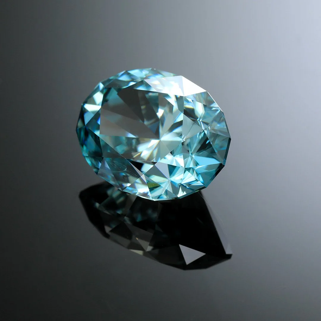 Cambodian Blue Zircon - Beautiful Oval - 17.35ct