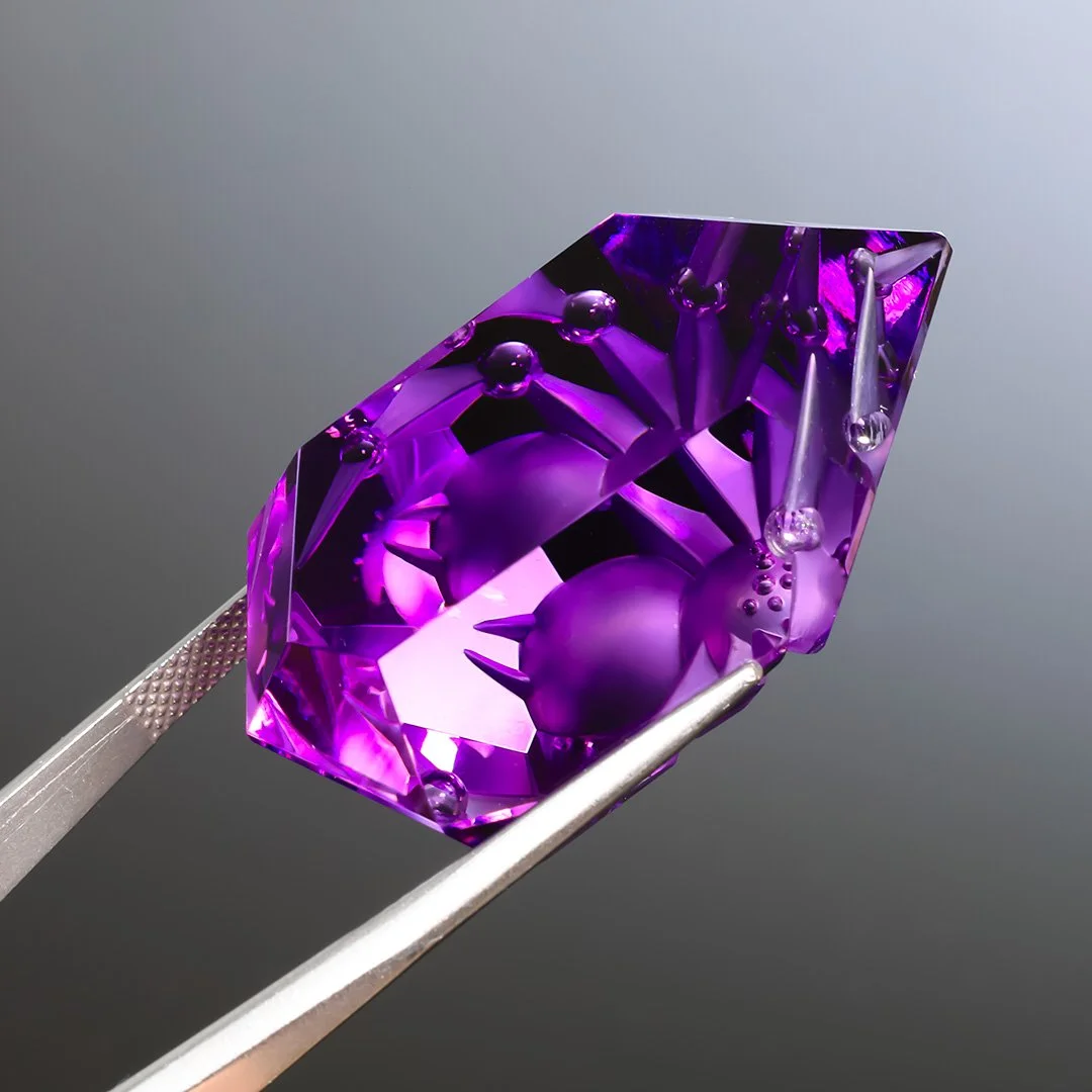 Brazilian Amethyst - Phase Spider - 90.11ct