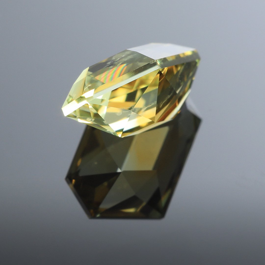 Montana Yellow Orange Parti Sapphire - Freeform Hexagon - 1.77ct