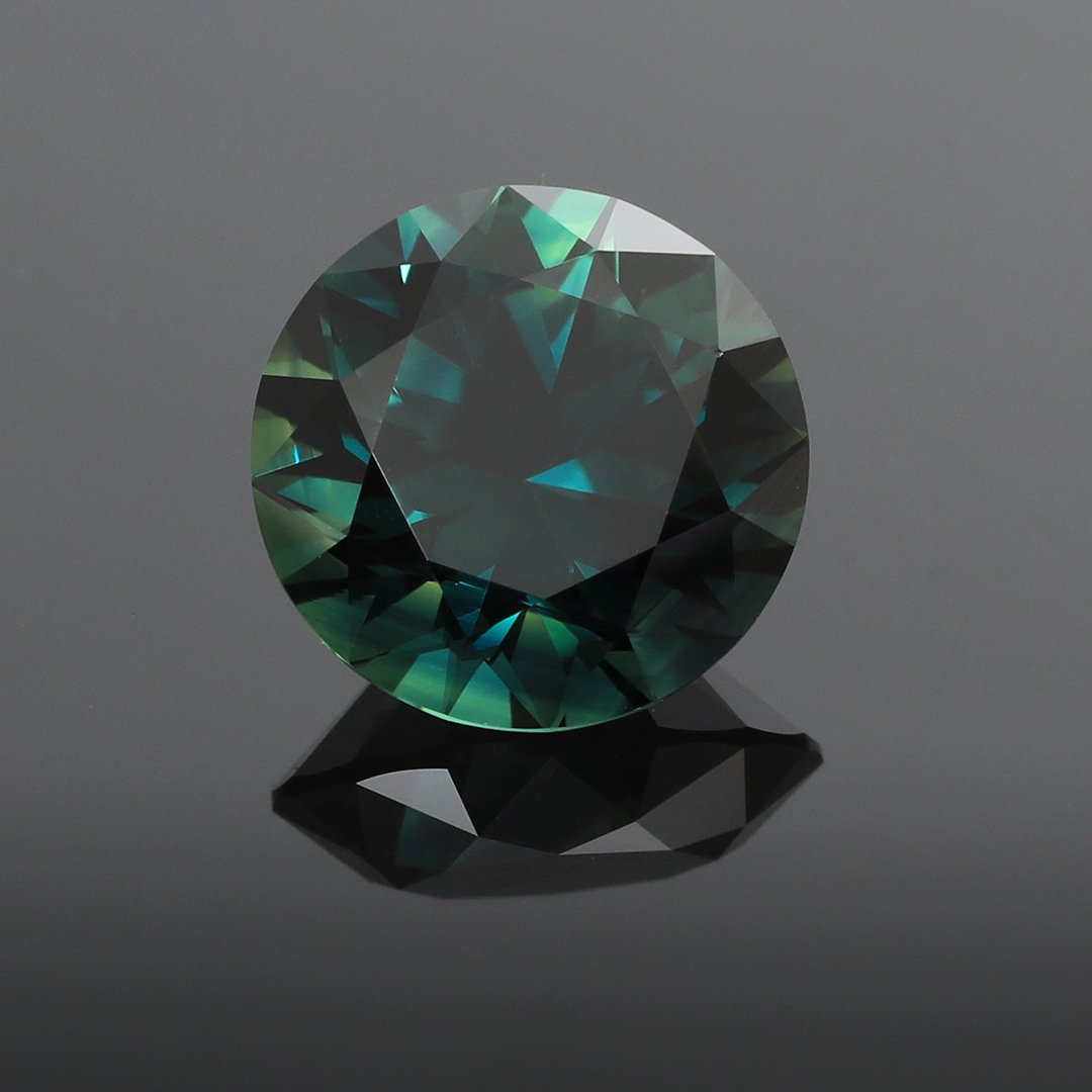 Australian Green Blue Sapphire - Round Brilliant - 2.82ct - Doug Menadue, Gem Merchant, Sydney