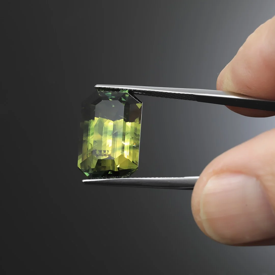 Australian Parti Sapphire - Emerald Cut - 21.66ct