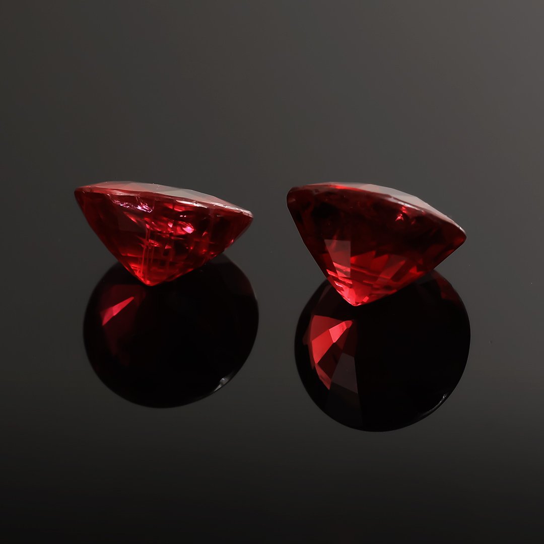 Ruby - Matched Pair Round - 2.3ct