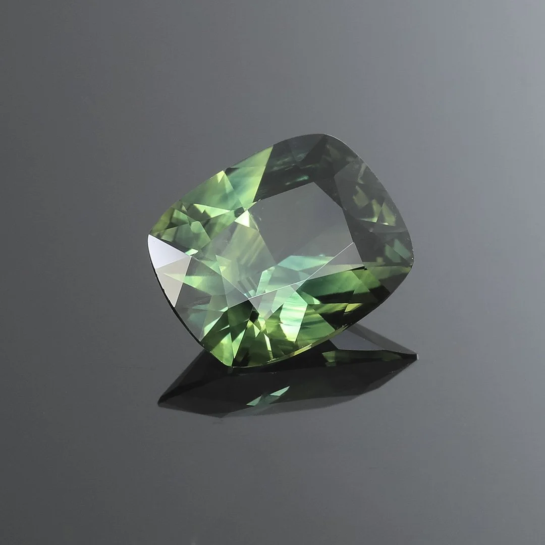 Australian Blue Green Sapphire - Rectangle Cushion - 3.35ct