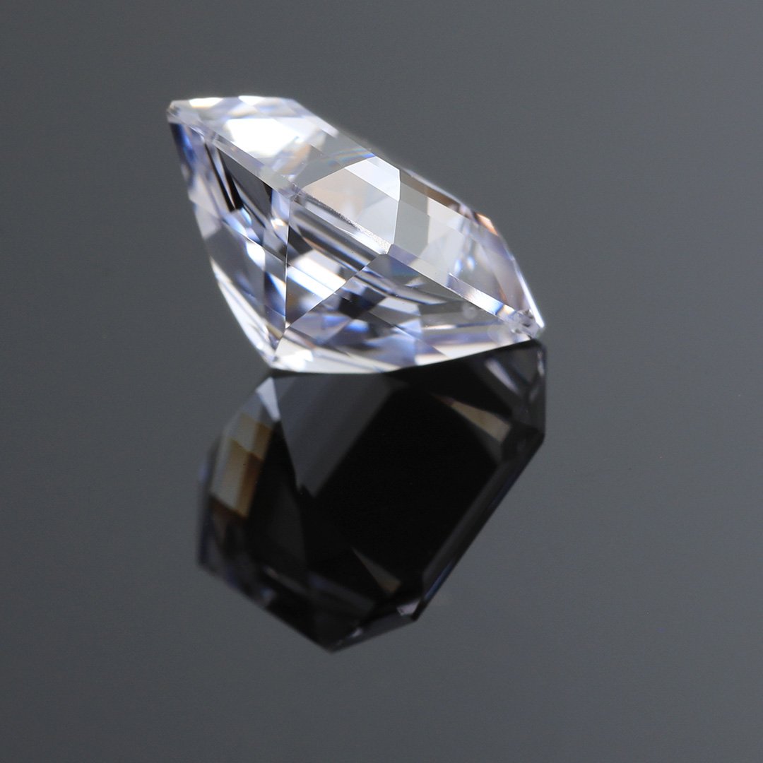 Sri Lankan White Sapphire - Asscher Style Cut - 3.32ct
