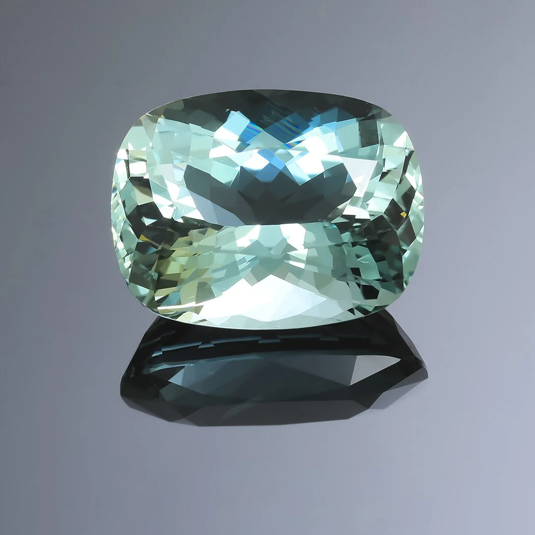 Madagascan Seafoam Green Beryl - Rectangle Cushion - 8.95ct