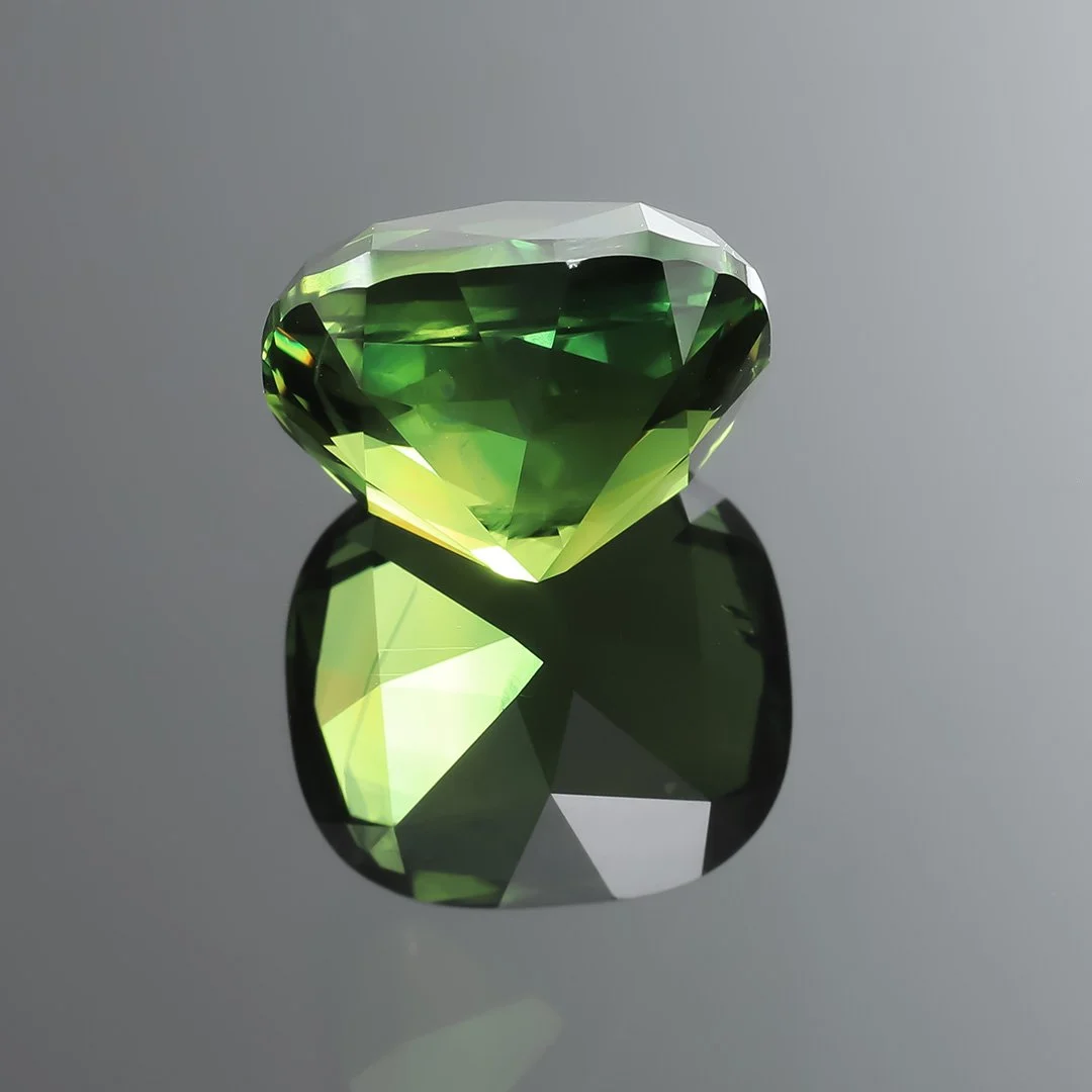 Australian Green Sapphire - Rectangle Cushion - 5.52ct