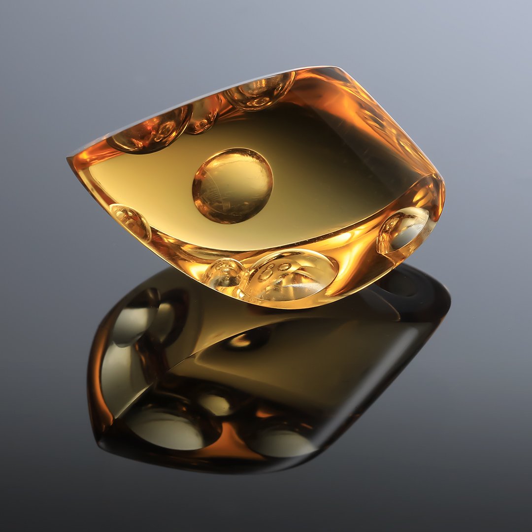 Citrine - Innerscape Ember - 30.52ct - Gem Carving by Doug Menadue, Sydney Australia