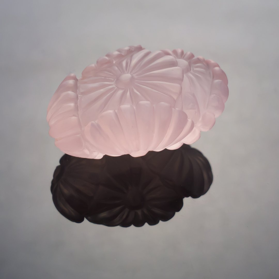 Bespoke Gems - Rose Quartz - Chrysanthemums - 42.42ct by Doug Menadue