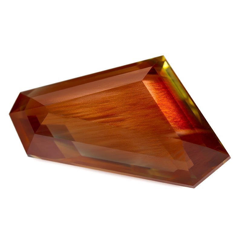 Sunstone with Copper Schiller - Yellow Gold Pendant