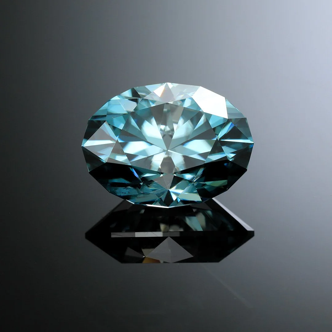 Cambodian Blue Zircon - Beautiful Oval - 17.35ct