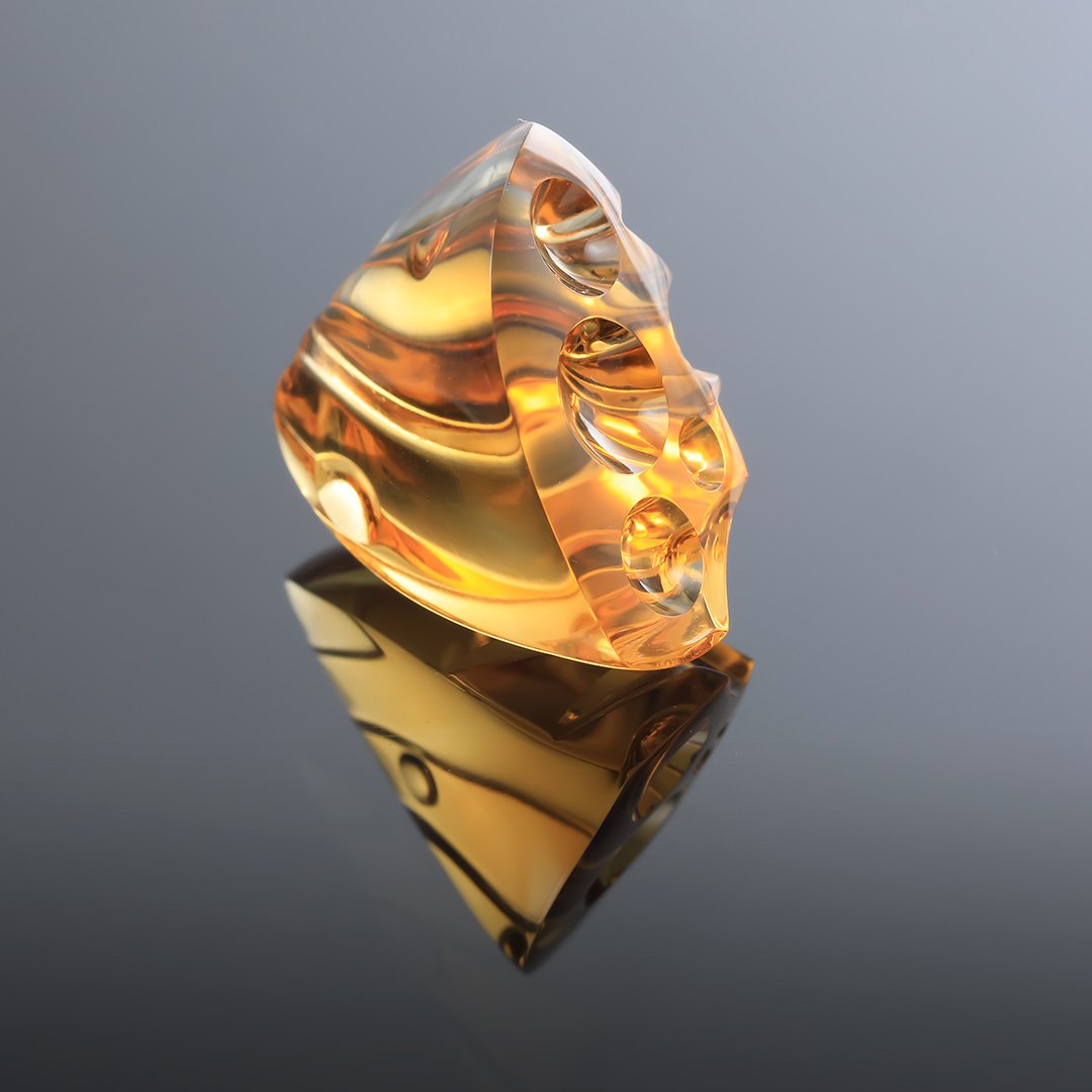 Citrine - Innerscape - 26.08ct - Bespoke gem carving by Doug Menadue, Sydney, Australia