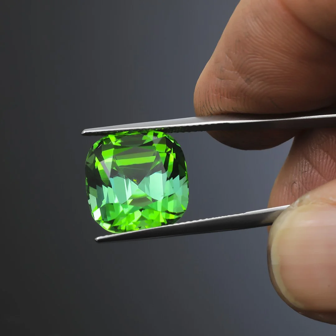 Afghanistan Green Tourmaline - Cushion - 16.29ct