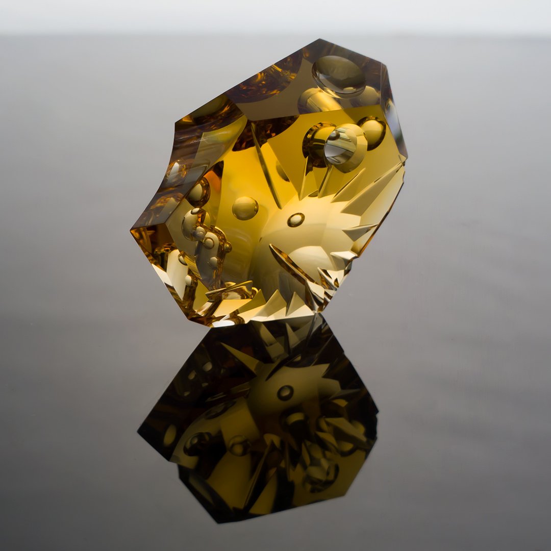 Bespoke Gems - Citrine - Psychonaut VI - Saturn Returning - 85.29ct by Doug Menadue