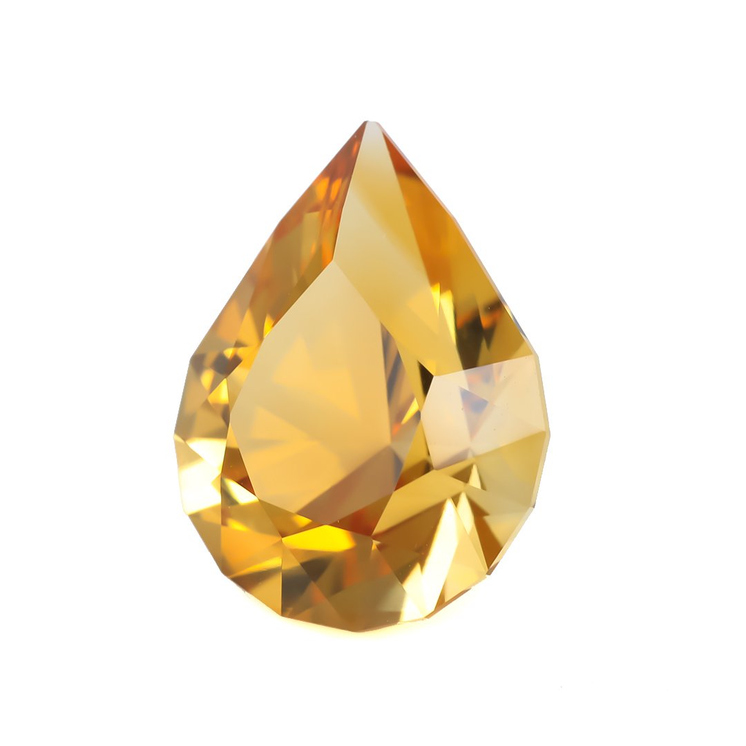 Precision Gem - Citrine - Brilliant Pear - 4.84ct by Doug Menadue