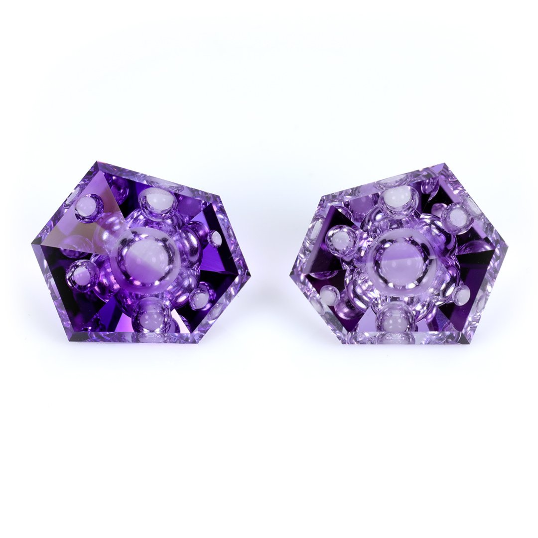 Bespoke Gems - Amethyst - Nucleus Pair - 11.4ct