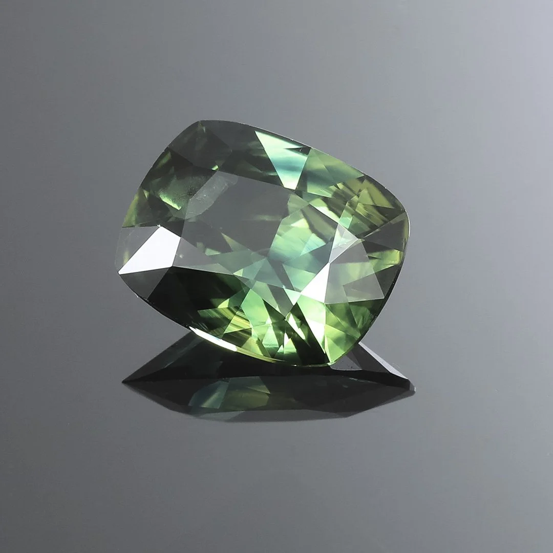 Australian Blue Green Sapphire - Rectangle Cushion - 3.35ct