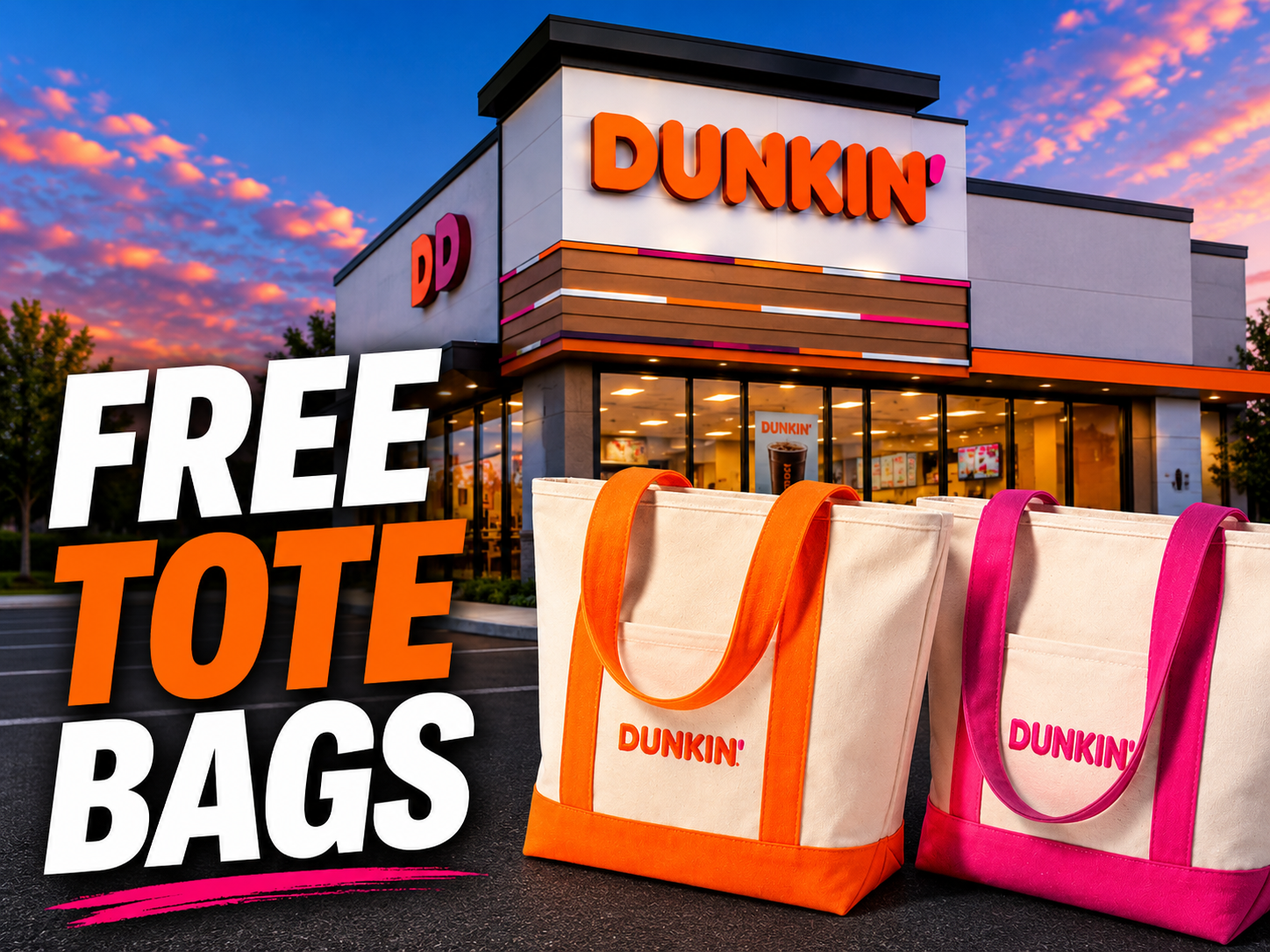 Free Dunkin’ Tote Bags